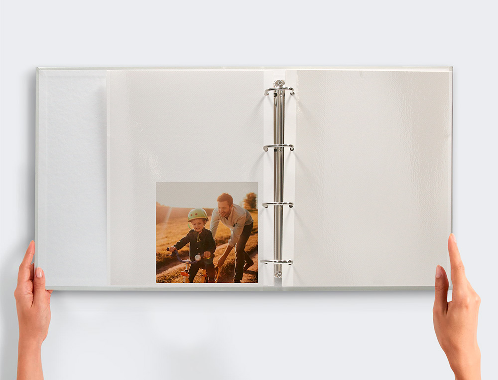 ALBUM DE FOTOS LIDERPAPEL ANEIS COM 20 FOLHAS AUTOADESIVAS