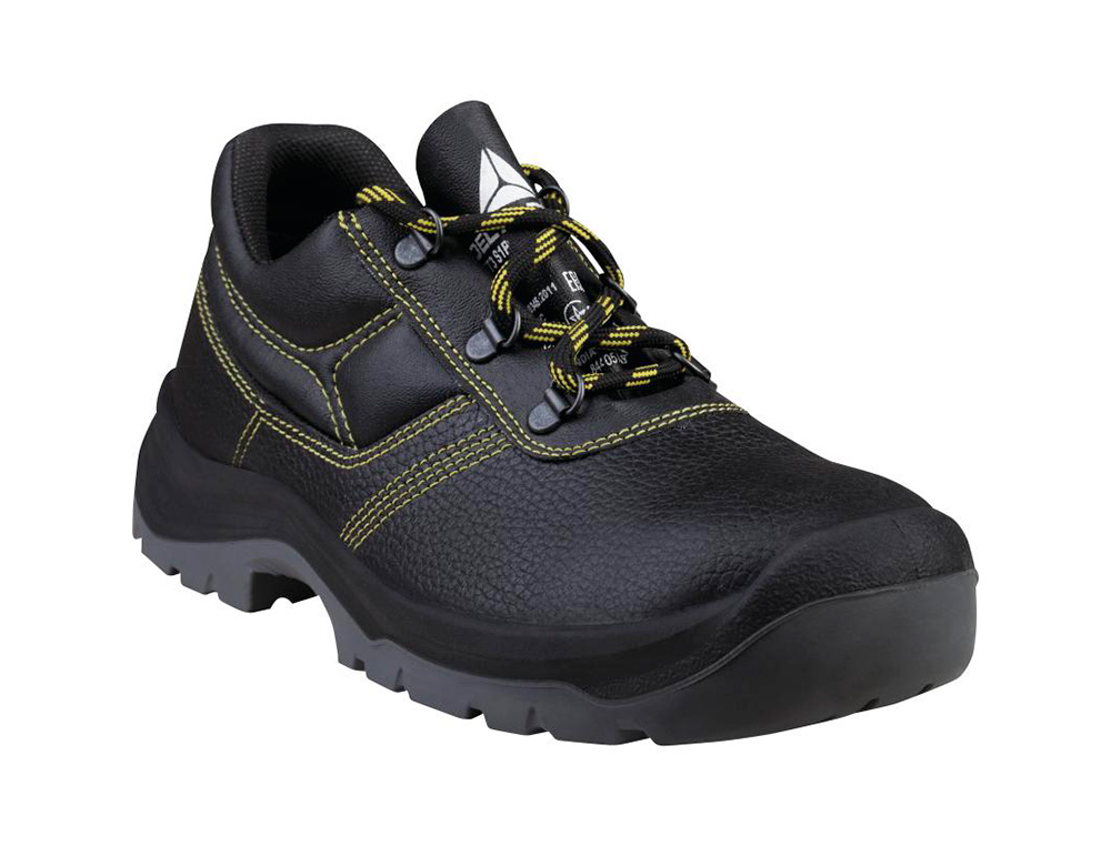 SAPATOS DE SEGURANCA DELTAPLUS EM COURO PIGMENTADO SOLA PU BI DENSIDADE COR PRETO TAMANHO 43