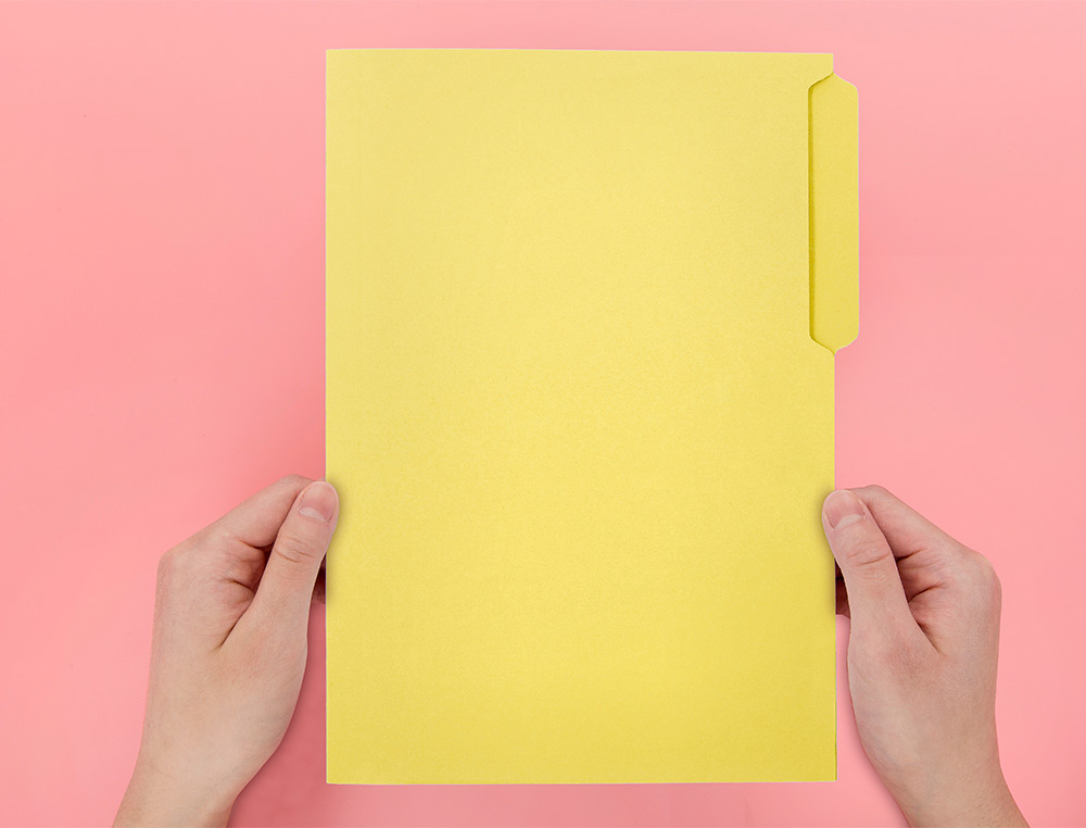 CLASSIFICADOR CARTOLINA LIDERPAPEL FOLIO PESTANA INFERIOR 240G/M2 AMARELO