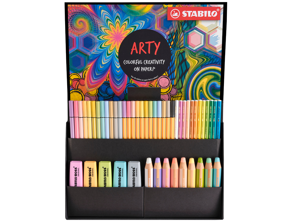 CONJUNTO STABILO CRIATIVO ARTY LINE PASTEL 50 UNIDADES SORTIDAS