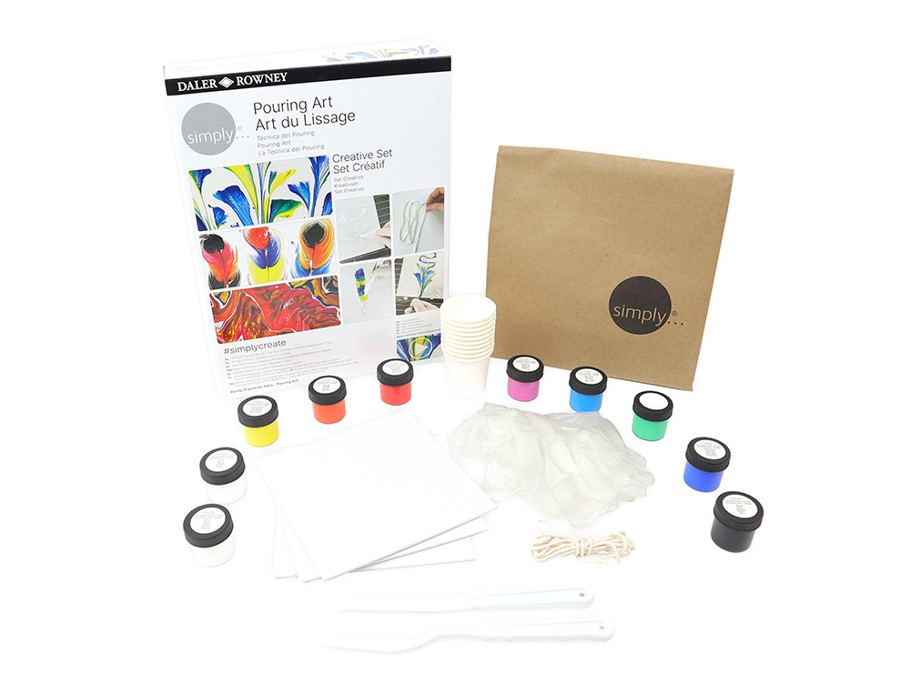 CONJUNTO DE PINTURA DALER ROWNEY SIMPLY CRIATIVO POURING