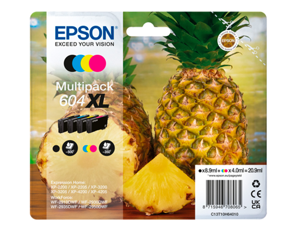 TINTEIRO EPSON 604XL EXPRESSION HOME XP-2200 / 2205 / 3200 / 3205 / 4200 / 4205 / WF-2910 SERIES