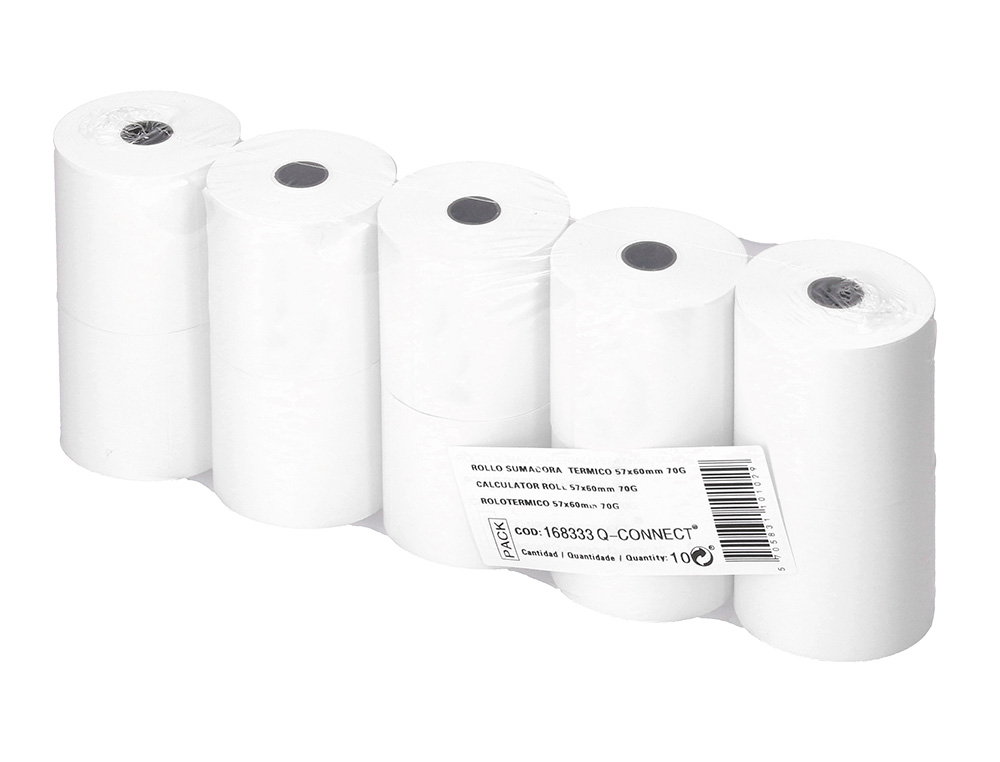 ROLO TERMICO PARA IMPRESSORA GREENING 57 MM LARGURA X 60 MM DIAMETRO SEM BISFENOL EM PAPEL DE 70 GR