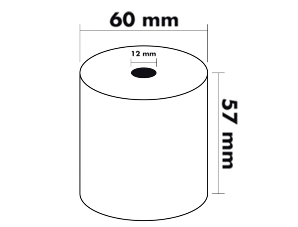 ROLO TERMICO PARA IMPRESSORA GREENING 57 MM LARGURA X 60 MM DIAMETRO SEM BISFENOL EM PAPEL DE 70 GR