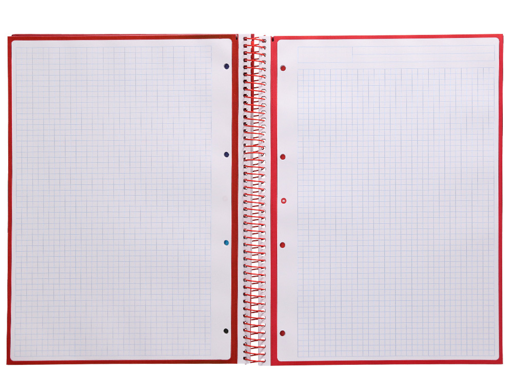 CADERNO ESPIRAL LIDERPAPEL A4 MICRO ANTARTIK CAPA FORRADA 80 F 90 GR QUADRICULA 5MM 1 BANDA 4 FUROS EXPOSITOR