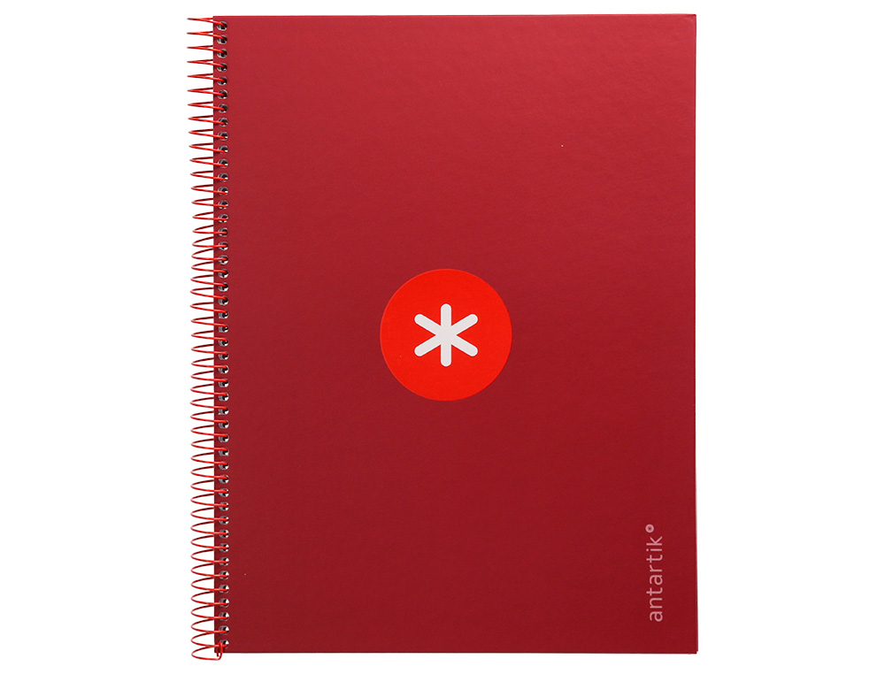 CADERNO ESPIRAL LIDERPAPEL A4 MICRO ANTARTIK CAPA FORRADA 80 F 90 GR QUADRICULA 5MM 1 BANDA 4 FUROS EXPOSITOR