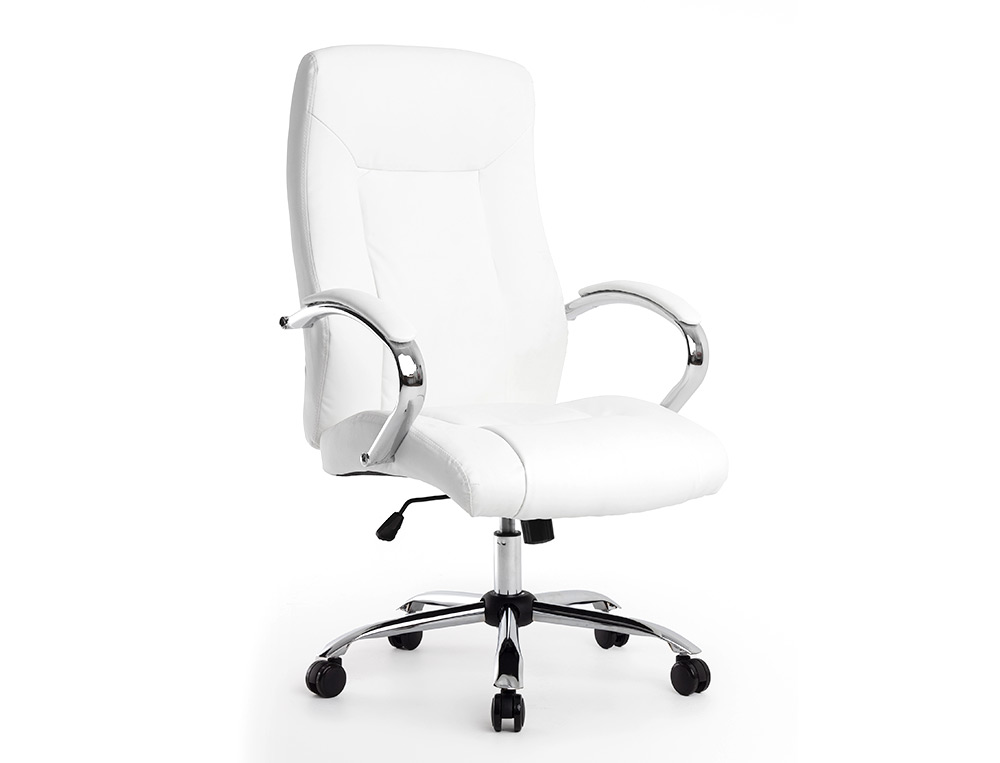 CADEIRA DE DIRECAO Q-CONNECT VERONA IMIT DE PELE BASE METAL ALT MAX 1210 MM LARG 650 MM PROF 730 MM RODAS PREMIUM COR BR