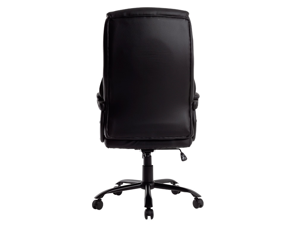 CADEIRA DE DIRECAO Q-CONNECT BOLZANO IMIT PELE BASE METALICA ALT MAX 1260 LARG 650 PROF 730 MM RODAS PREMIUM COR PRETO