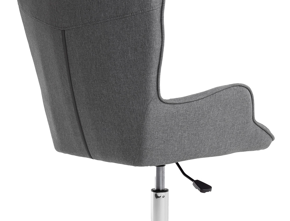 CADEIRA DE ESCRITORIO Q-CONNECT FORRADA BASE METAL ALT MAX 960 MM LARG 570 MM PROF 620 MM RODAS PREMIUM COR CINZA