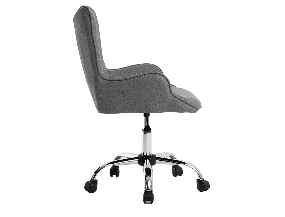 CADEIRA DE ESCRITORIO Q-CONNECT FORRADA BASE METAL ALT MAX 960 MM LARG 570 MM PROF 620 MM RODAS PREMIUM COR CINZA