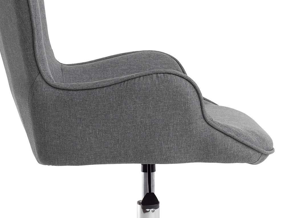 CADEIRA DE ESCRITORIO Q-CONNECT FORRADA BASE METAL ALT MAX 960 MM LARG 570 MM PROF 620 MM RODAS PREMIUM COR CINZA
