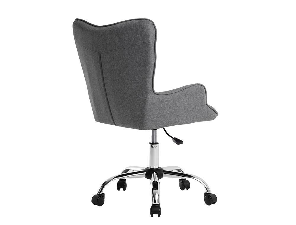 CADEIRA DE ESCRITORIO Q-CONNECT FORRADA BASE METAL ALT MAX 960 MM LARG 570 MM PROF 620 MM RODAS PREMIUM COR CINZA
