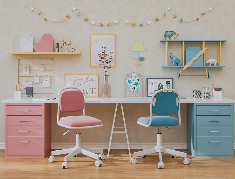 CADEIRA DE ESCRITORIO Q-CONNECT INFANTIL ALT MAX 795 MM LARG 390 MM PROF 350 MM COR AZUL