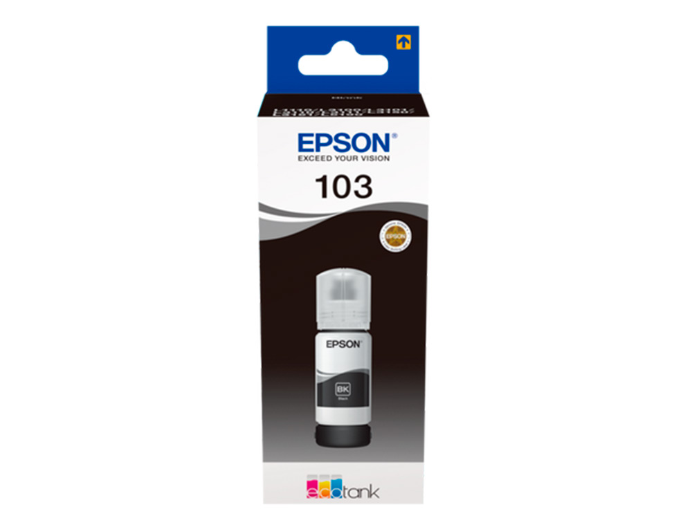 TINTA EPSON ECOTANK 103 L3110/3150/3151/5190 PRETO GARRAFA DE 65 ML