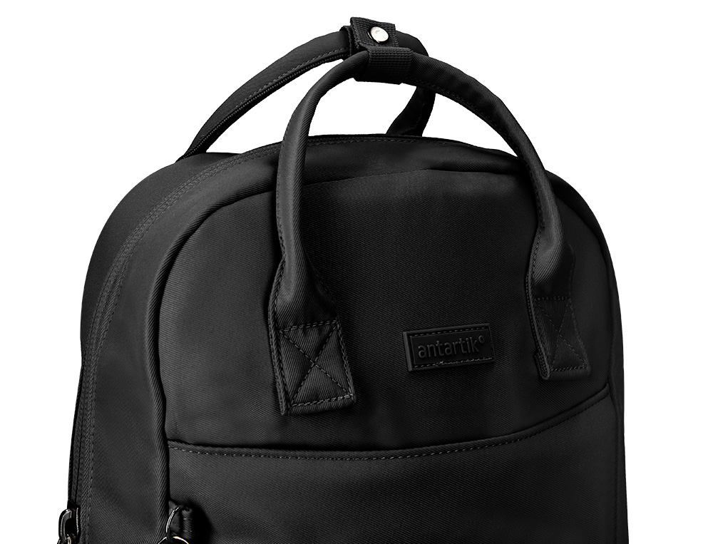 MOCHILA ANTARTIK DESIGN CASUAL COM ASA MULTIBOLSO COR PRETO 410X120X290 MM
