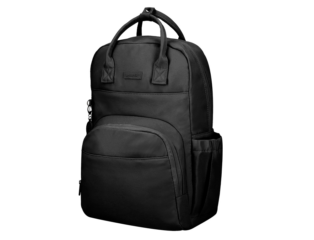 MOCHILA ANTARTIK DESIGN CASUAL COM ASA MULTIBOLSO COR PRETO 410X120X290 MM