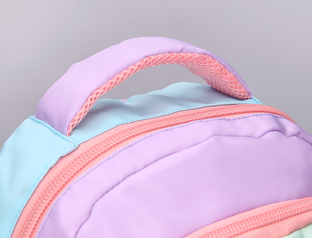MOCHILA ESCOLAR LIDERPAPEL MULTIBOLSO INFANTIL AZUL ROSA ROXO 350X110X270 MM