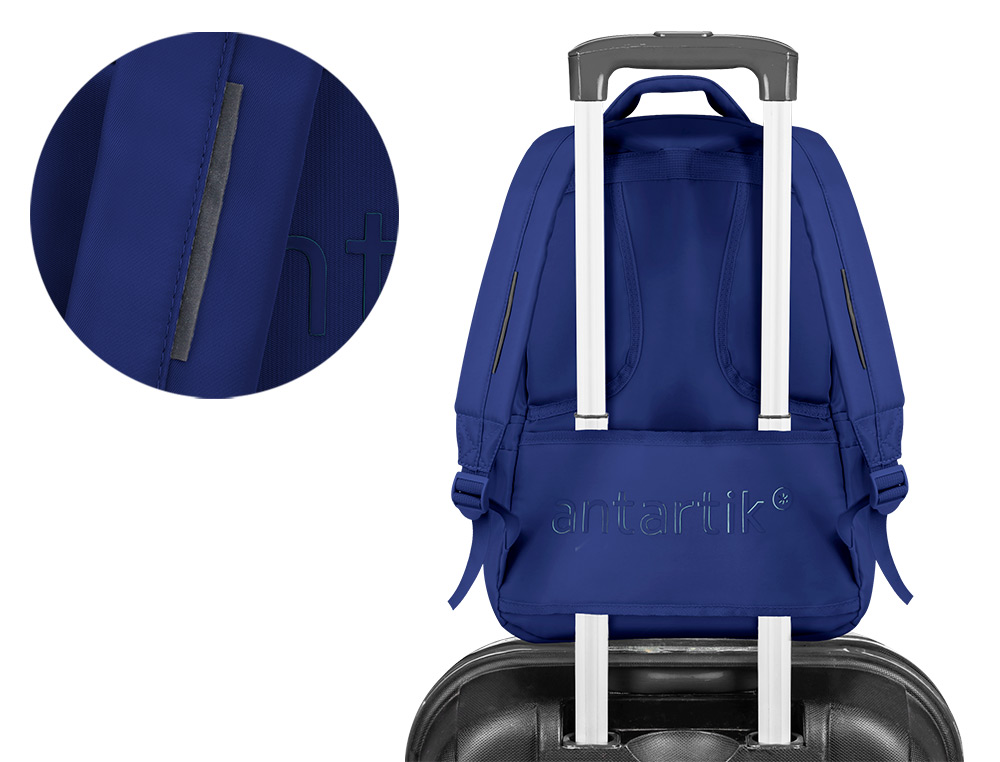 MOCHILA ANTARTIK MULTIBOLSO 19L COMPARTIMENTO PARA PORTATIL E TABLET COR AZUL 450X160X300 MM