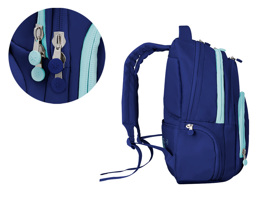 MOCHILA ANTARTIK MULTIBOLSO 19L COMPARTIMENTO PARA PORTATIL E TABLET COR AZUL 450X160X300 MM