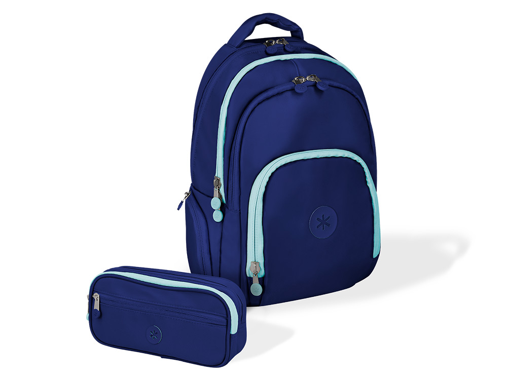 MOCHILA ANTARTIK MULTIBOLSO 19L COMPARTIMENTO PARA PORTATIL E TABLET COR AZUL 450X160X300 MM