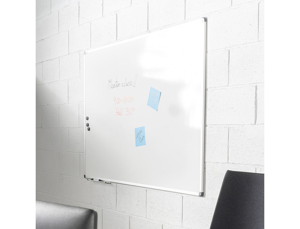 QUADRO BRANCO ROCADA LACADO MAGNETICO MOLDURA ALUMINIO COM CANTOS 100X200 CM
