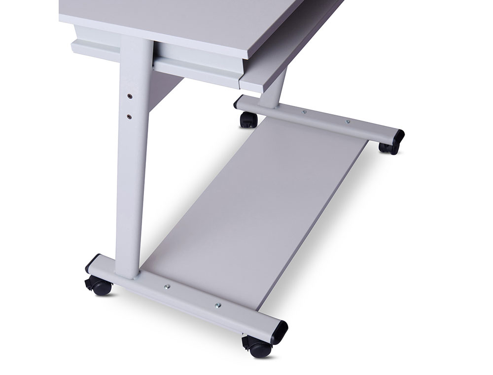 MESA COMPUTADOR ROCADA RD-9100 SISTEMA BLOQUEIO COM RODAS ESTRUTURA METALICA COM BANDEJA TECLADO REMOVIVEL