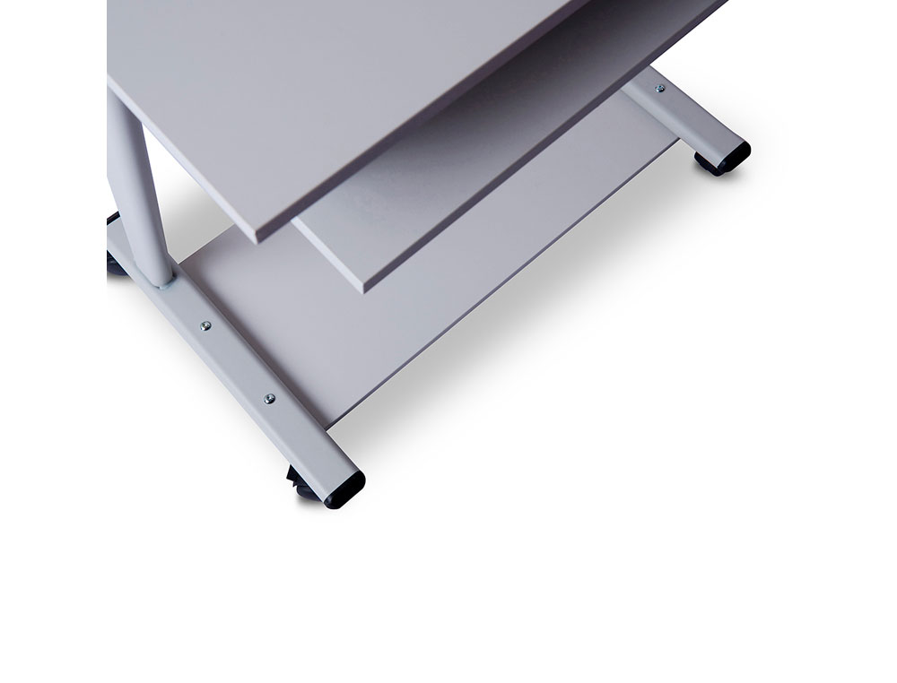 MESA COMPUTADOR ROCADA RD-9100 SISTEMA BLOQUEIO COM RODAS ESTRUTURA METALICA COM BANDEJA TECLADO REMOVIVEL