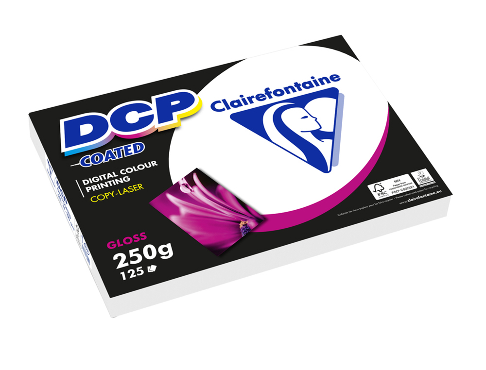PAPEL FOTOCOPIA COLOR DCP COATED GLOSSY DIN A3 250 GR EMBALAGEM 125 FOLHAS