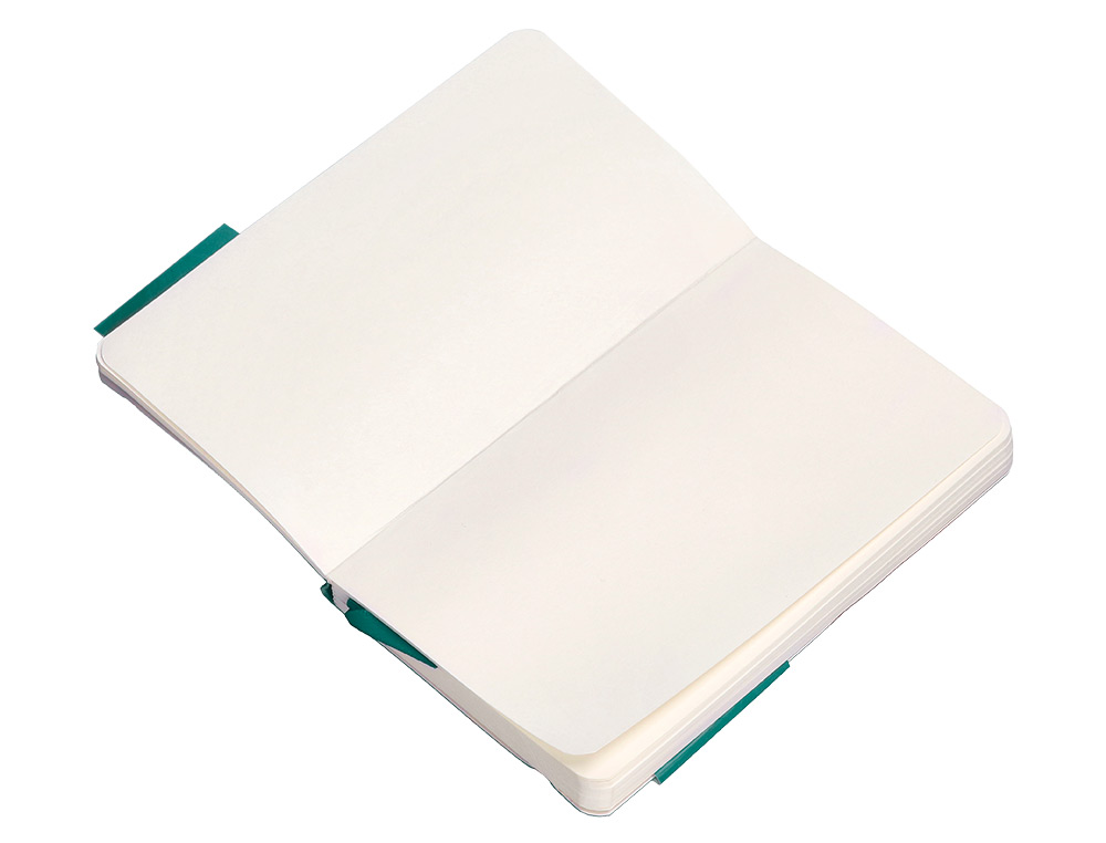 CADERNO COM ELASTICO ANTARTIK NOTES CAPA MOLE A6 LISO VERDE AGUA-MARINHA 100 FOLHAS 80 GR FSC