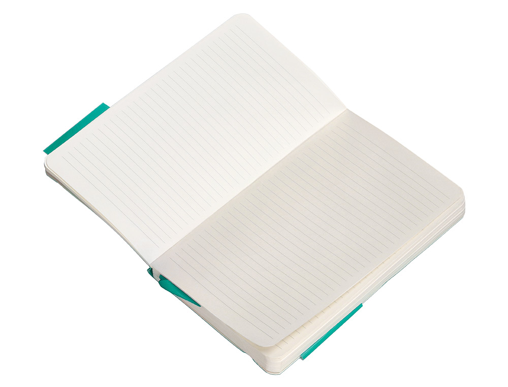 CADERNO COM ELASTICO ANTARTIK NOTES CAPA MOLE A6 PAUTADO TURQUESA 100 FOLHAS 80 GR FSC