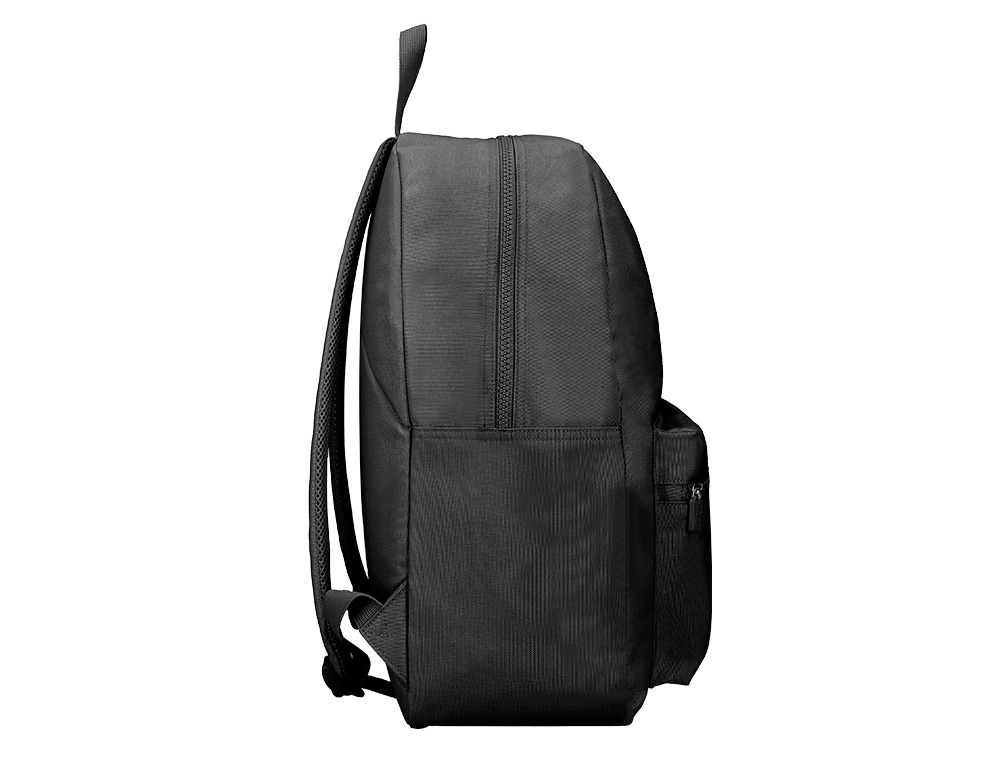 MOCHILA ESCOLAR LIDERPAPEL BOLSO LATERAL ELASTICO COR PRETO 400X125X300 MM
