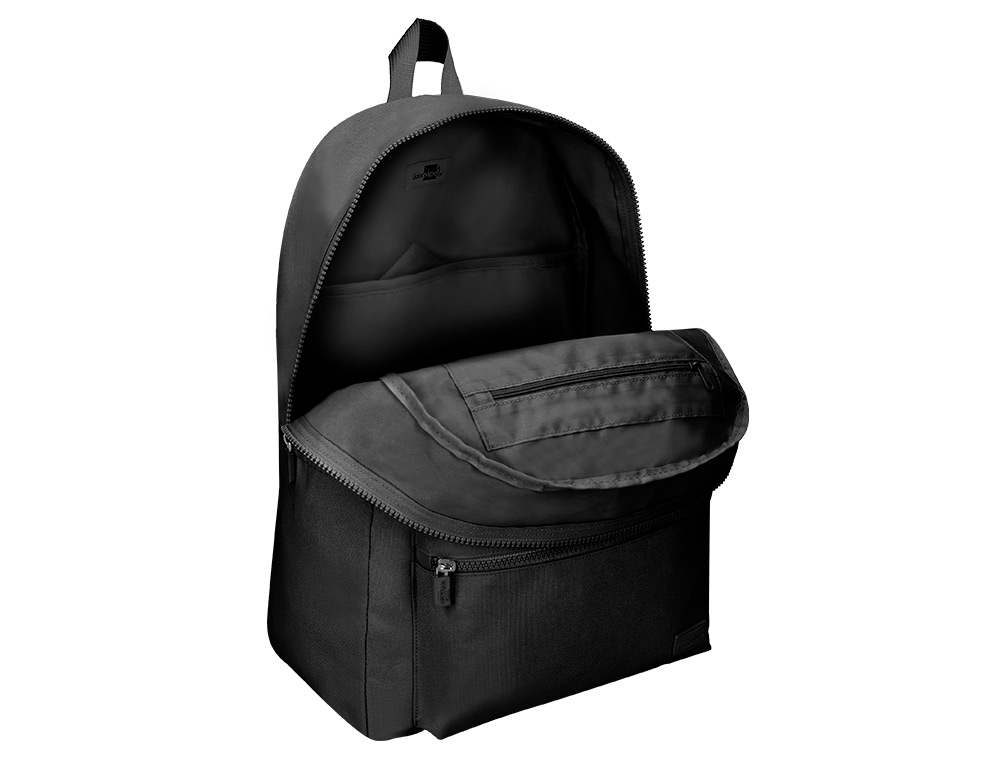 MOCHILA ESCOLAR LIDERPAPEL BOLSO LATERAL ELASTICO COR PRETO 400X125X300 MM
