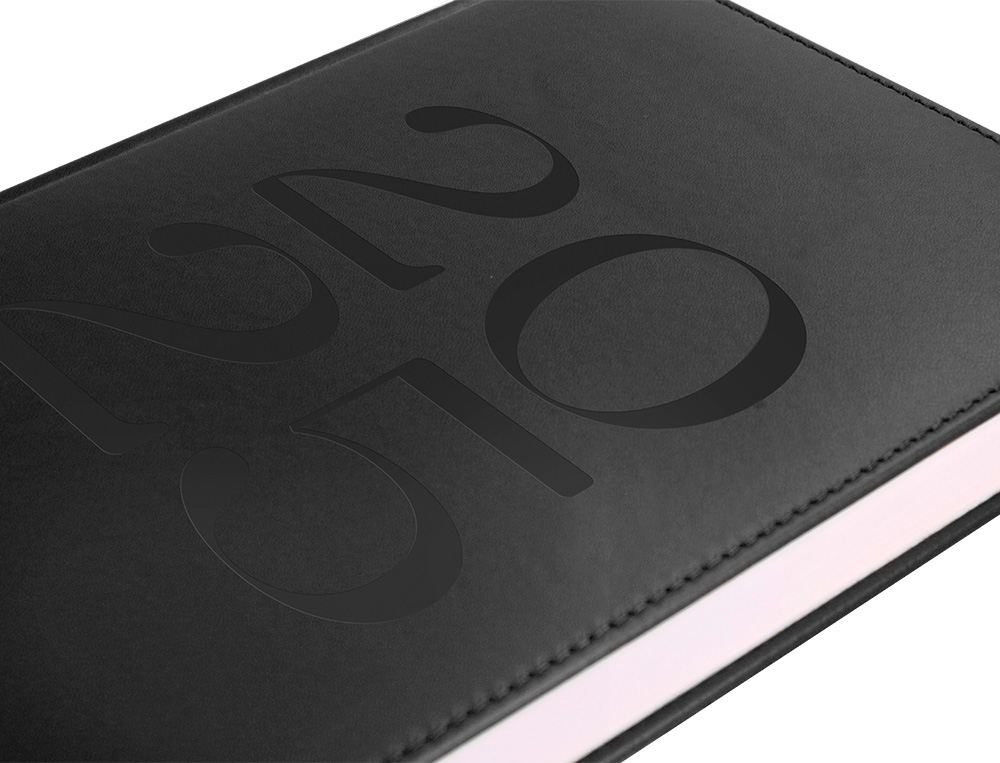 AGENDA ENCADERNADA LIDERPAPEL CRETA 8X15 2025 SEMANA VISTA COR PRETO PAPEL 70 GR