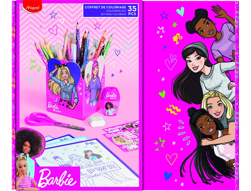CAIXA OFERTA MAPED BARBIE 35 PECAS