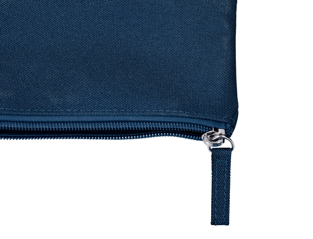 ESTOJO ESCOLAR LIDERPAPEL PLANO LARGO UM FECHO 200X100 MM AZUL MARINHO