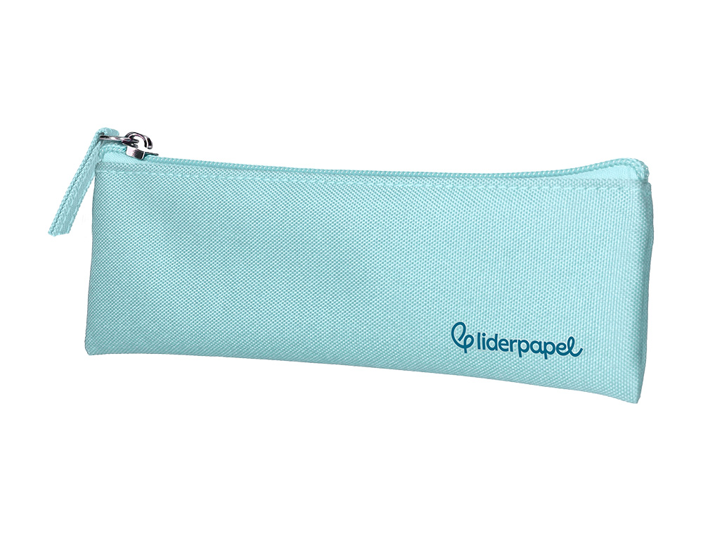 ESTOJO ESCOLAR LIDERPAPEL PLANO ESTREITO UM FECHO 200X60 MM AZUL CELESTE