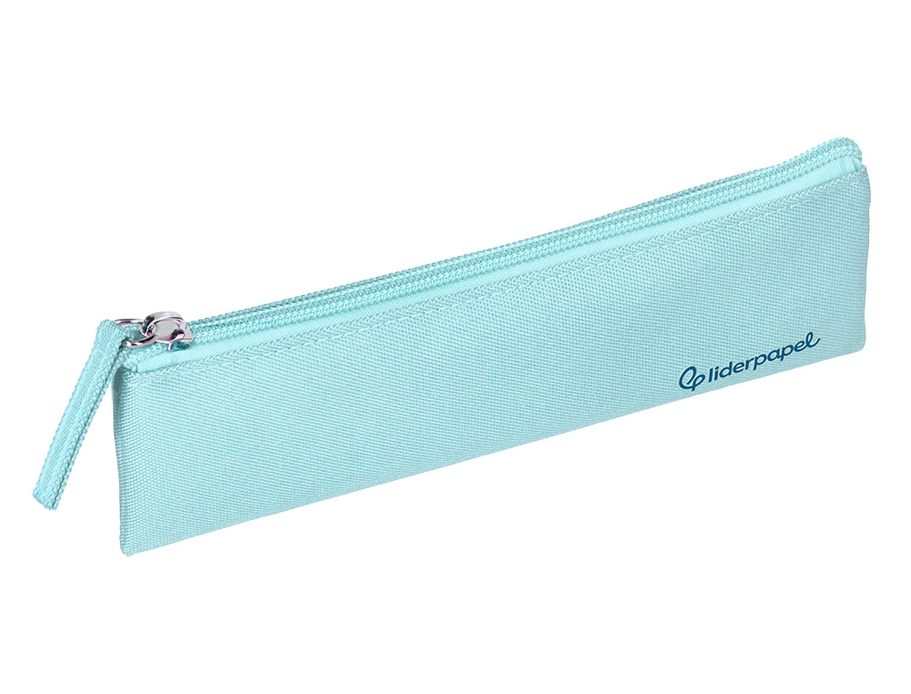 ESTOJO ESCOLAR LIDERPAPEL PLANO ESTREITO UM FECHO 200X60 MM AZUL CELESTE