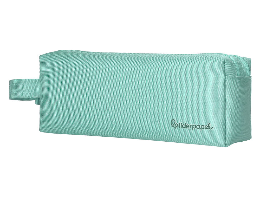 ESTOJO ESCOLAR LIDERPAPEL CLASSIC RETANGULAR COM ASA 2 FECHOS 210X80 MM VERDE MACA