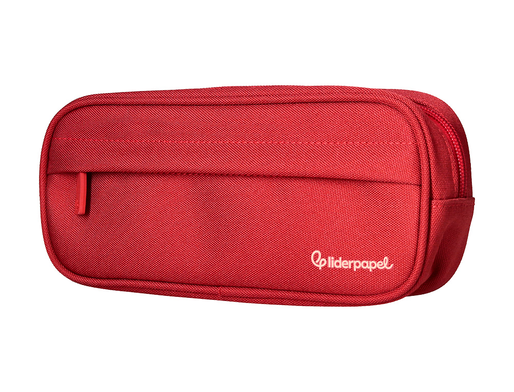 ESTOJO ESCOLAR LIDERPAPEL OVALADO 2 FECHOS COM BOLSO FRONTAL 210X90 MM VERDE MILITAR