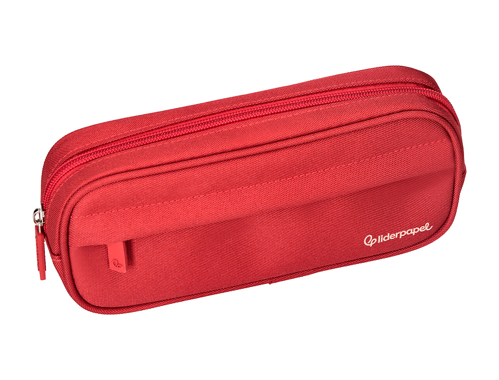 ESTOJO ESCOLAR LIDERPAPEL OVALADO 2 FECHOS COM BOLSO FRONTAL 210X90 MM VERDE MILITAR
