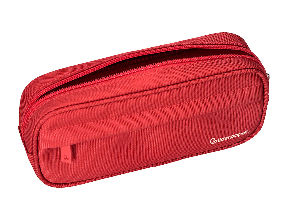 ESTOJO ESCOLAR LIDERPAPEL OVALADO 2 FECHOS COM BOLSO FRONTAL 210X90 MM VERDE MILITAR
