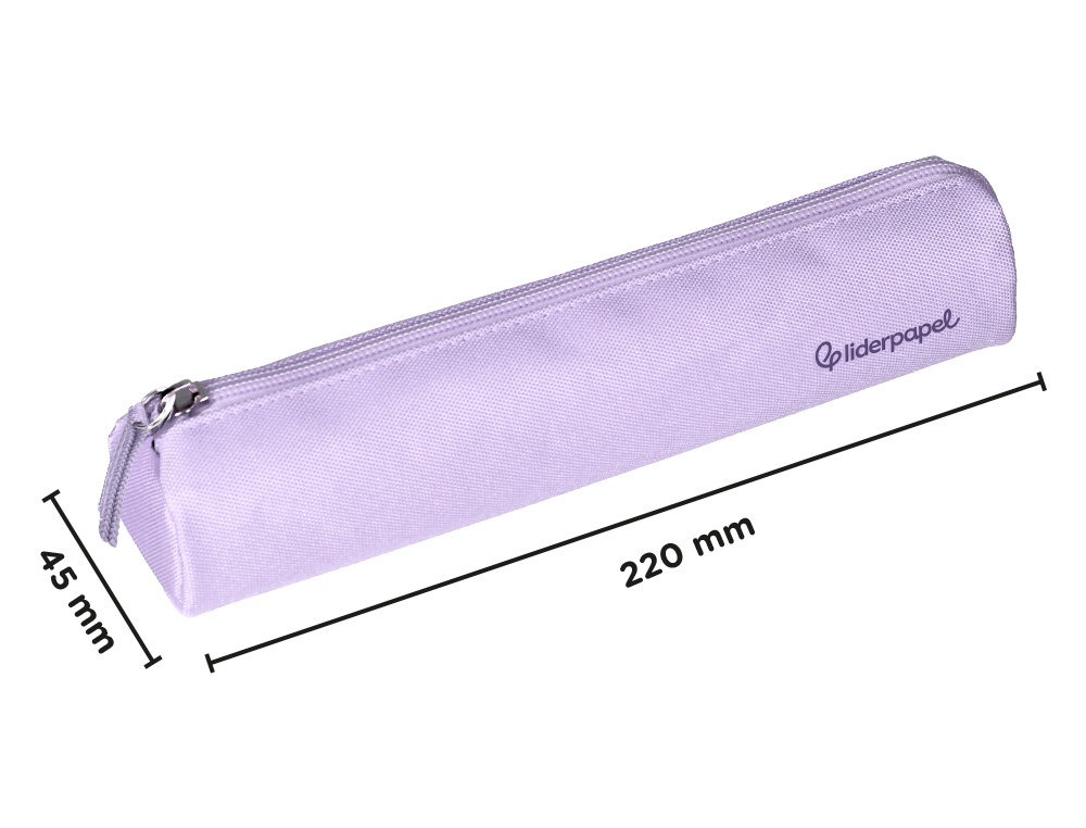 ESTOJO ESCOLAR LIDERPAPEL CILINDRICO ESTREITO 220X45 MM AZUL MARINHO