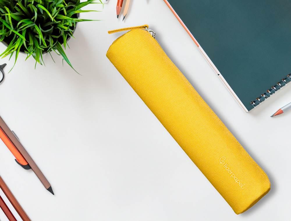 ESTOJO ESCOLAR LIDERPAPEL CILINDRICO ESTREITO 220X45 MM VERDE MILITAR