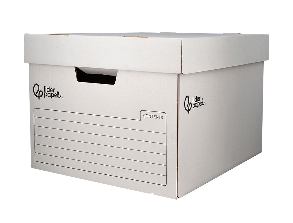 CAIXA PARA ARQUIVO DEFINITIVO LIDERPAPEL CARTAO 100% RECICLADO AUTOMATICA PARA 4 CAIXAS ARQUIVO DEF. FOLIO 430X383X265MM