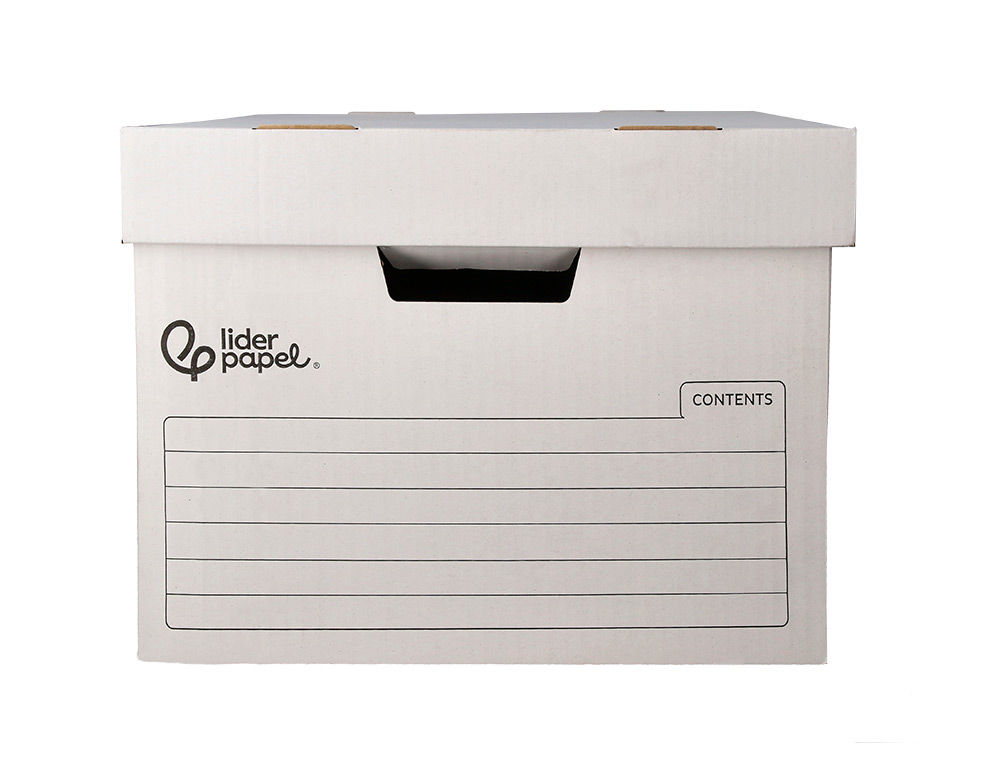 CAIXA PARA ARQUIVO DEFINITIVO LIDERPAPEL CARTAO 100% RECICLADO AUTOMATICA PARA 4 CAIXAS ARQUIVO DEF. FOLIO 430X383X265MM
