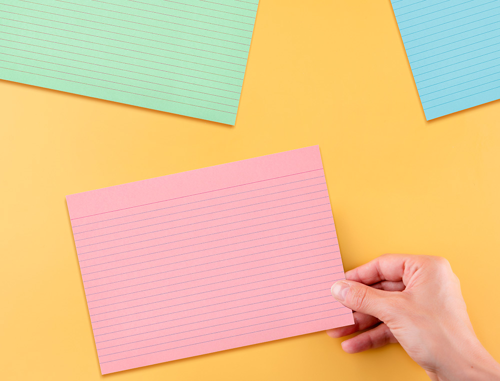 CARTAO LIDERPAPEL PARA ESTUDAR PAUTADO CARTOLINA DE CORES 180 GR 160X220MM EMBALAGEM DE 200 UNIDADES