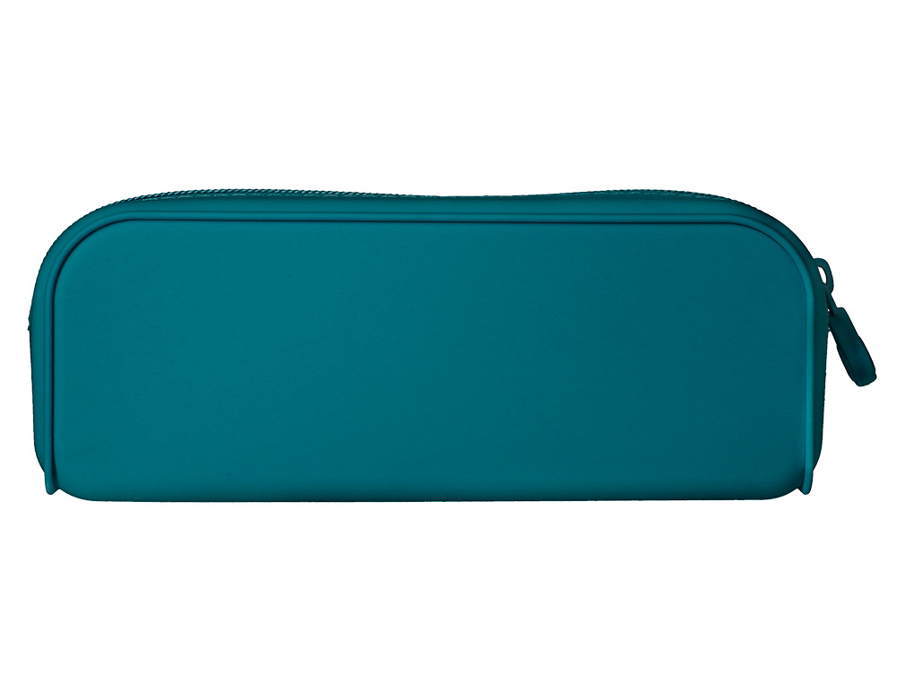 ESTOJO ESCOLAR ANTARTIK PRISMA SILICONE SOFT RETANGULAR 185X50X75 MM AZUL TURQUESA