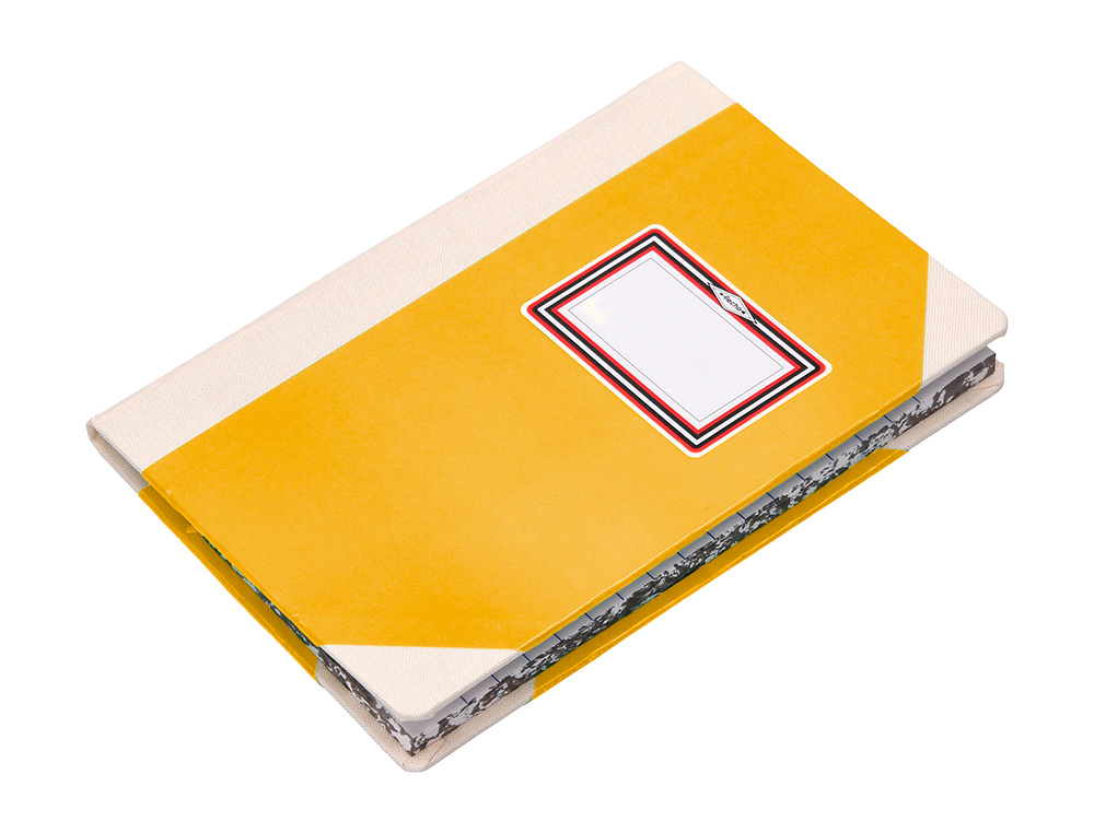 LIVRO DE CARTAO COSIDO FERNANDES FLECHA DIN A6+ LISO 50 FOLHAS 100 GR AMARELO