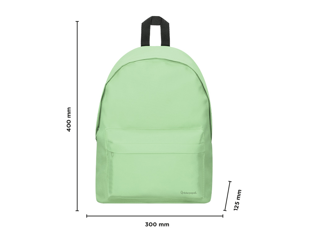 MOCHILA ESCOLAR LIDERPAPEL COR VERDE 400X125X300 MM
