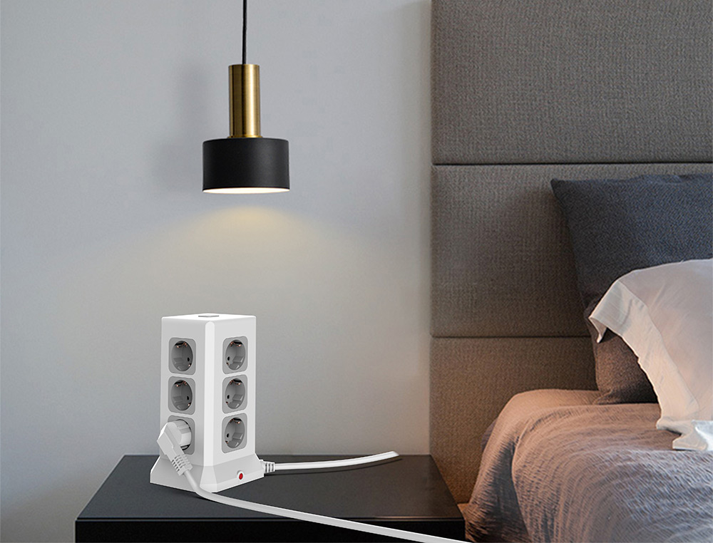 EXTENSAO Q-CONNECT MULTIPLE 16 EM 1 CABO 2 MT 12 TOMADAS DE CORRENTE+3 USB+1 USB TIPO C 120X120X210MM